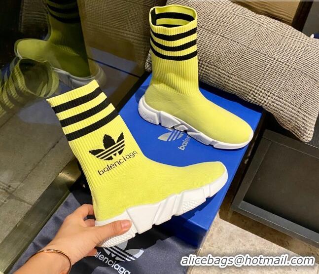 Unique Style Balenciaga x Adidas Speed 1.0 Knit Boots Yellow 090706