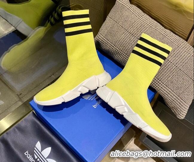 Unique Style Balenciaga x Adidas Speed 1.0 Knit Boots Yellow 090706