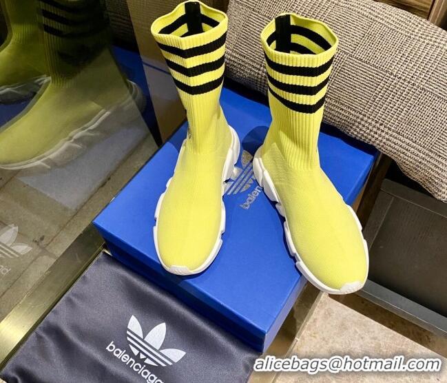 Unique Style Balenciaga x Adidas Speed 1.0 Knit Boots Yellow 090706