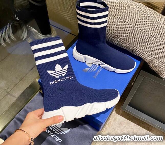 Best Product Balenciaga x Adidas Speed 1.0 Knit Boots Blue 090708