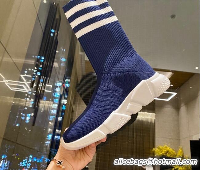 Best Product Balenciaga x Adidas Speed 1.0 Knit Boots Blue 090708