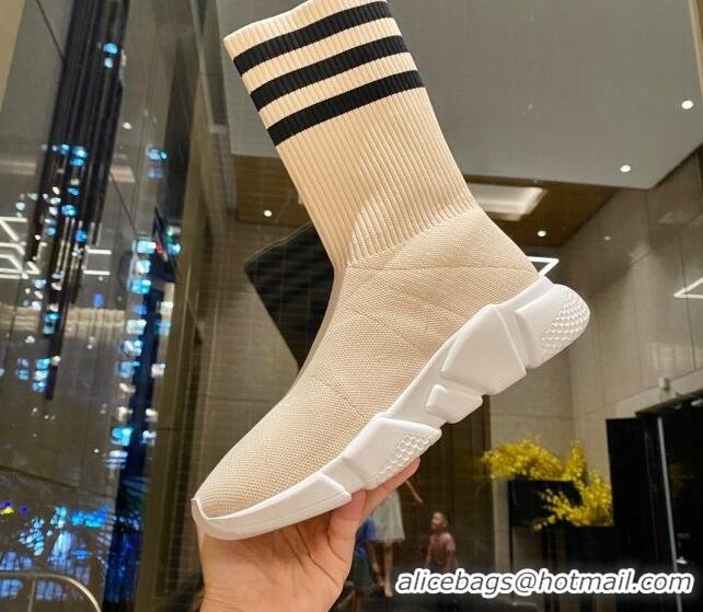 Grade Quality Balenciaga x Adidas Speed 1.0 Knit Boots Beige 090709