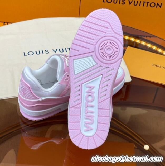 Best Product Louis Vuitton LV Trainer Sneakers White/Light Pink 052376