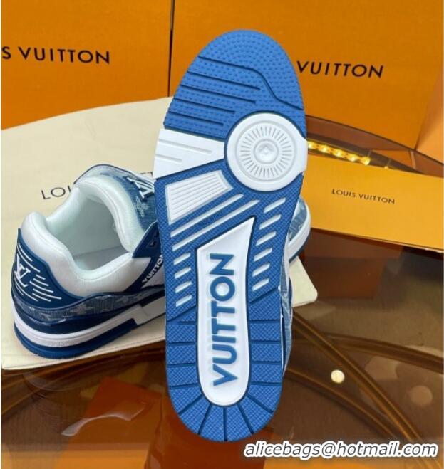 Classic Specials Louis Vuitton LV Trainer Sneakers White/Denim Blue 052384