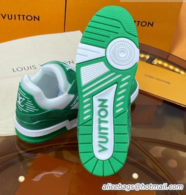 Best Price Louis Vuitton LV Trainer Sneakers White/Green 052385