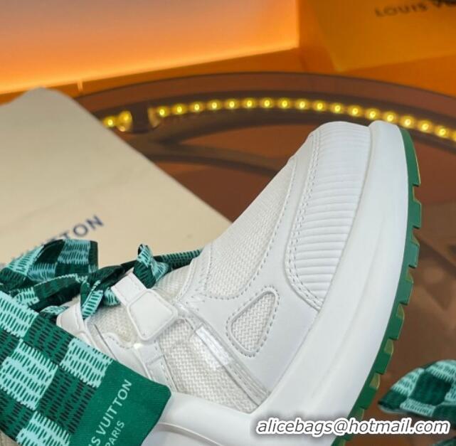 Good Looking Louis Vuitton LV Archlight Sneakers with Ribbon Laces White/Green 052648