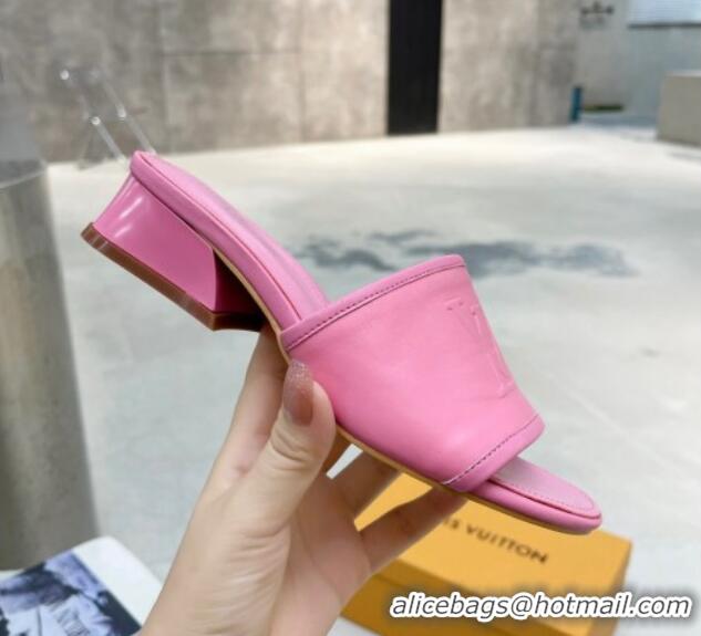 Good Product Louis Vuitton Magnetic LV Heel Slide Sandals 3.5cm Pink 062006