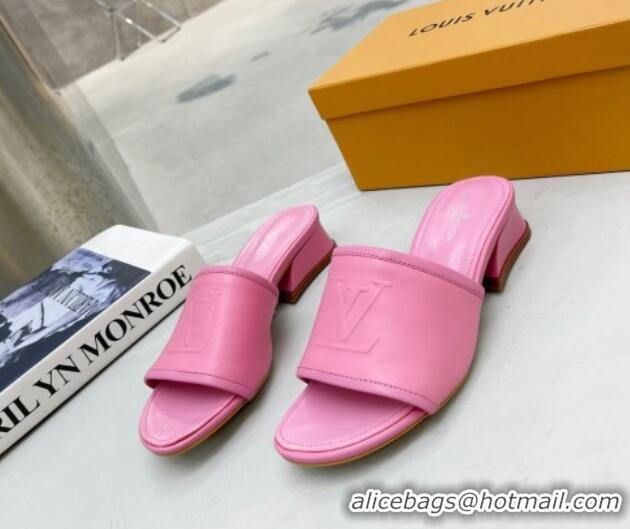 Good Product Louis Vuitton Magnetic LV Heel Slide Sandals 3.5cm Pink 062006