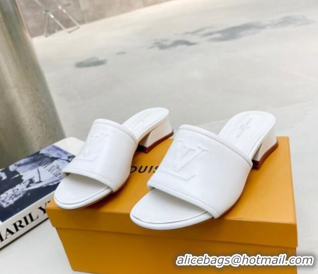 Unique Style Louis Vuitton Magnetic LV Heel Slide Sandals 3.5cm White 062008