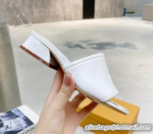 Unique Style Louis Vuitton Magnetic LV Heel Slide Sandals 3.5cm White 062008