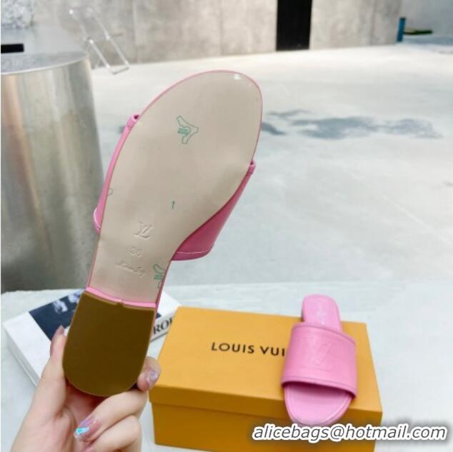 Best Product Louis Vuitton Magnetic LV Flat Slide Sandals Pink 062012