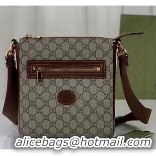 Buy Discount Gucci GG Supreme Messenger Bag 681021 Brown