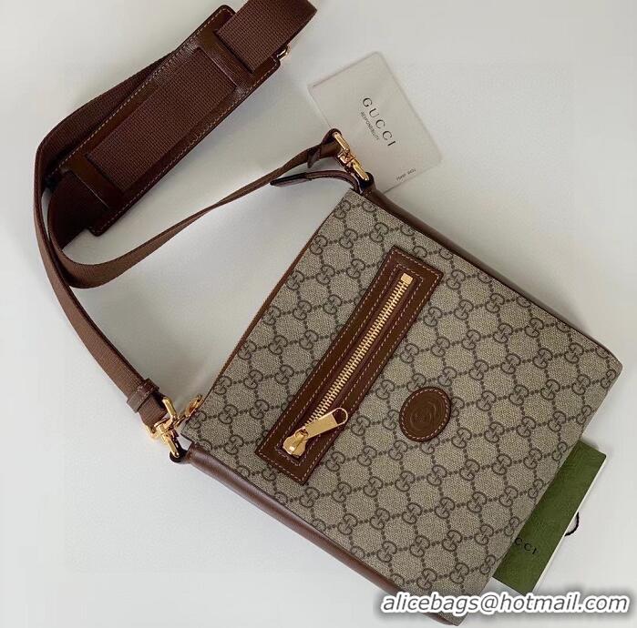 Buy Discount Gucci GG Supreme Messenger Bag 681021 Brown