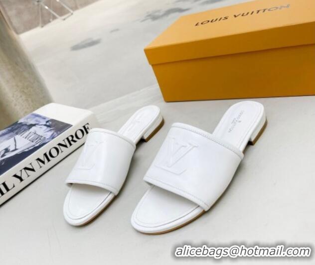 Popular Style Louis Vuitton Magnetic LV Flat Slide Sandals White 062014