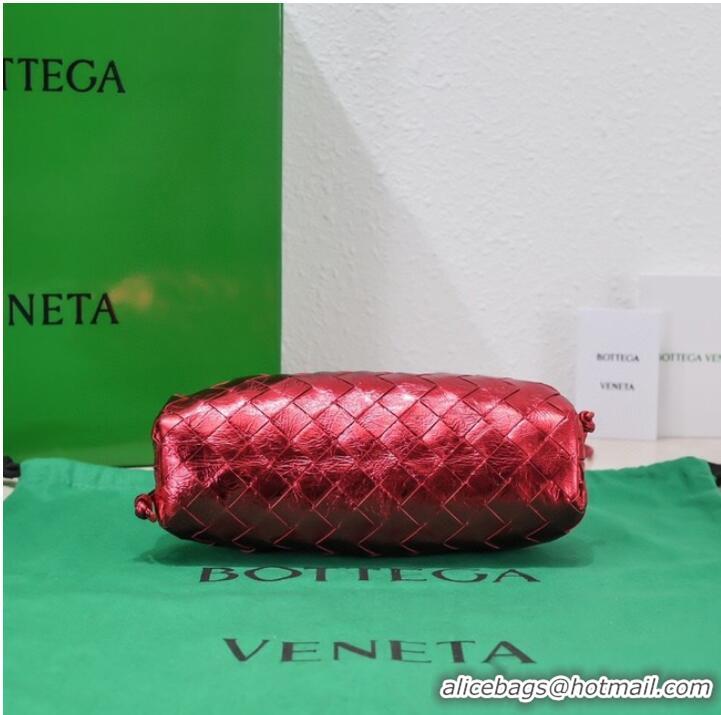 AAAAA Bottega Veneta Mini intrecciato leather clutch with strap 585852 Red