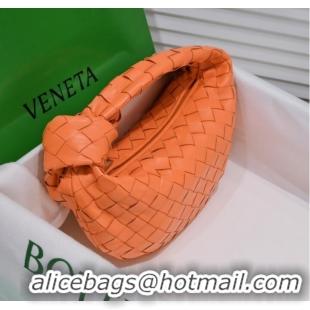 Pretty Style Bottega Veneta Mini intrecciato leather top handle bag 651876 Tangerine