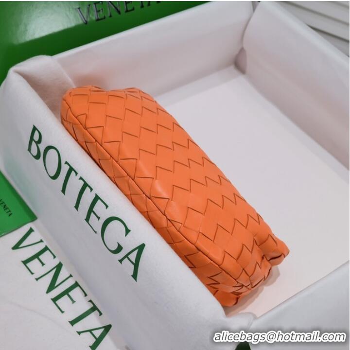 Pretty Style Bottega Veneta Mini intrecciato leather top handle bag 651876 Tangerine