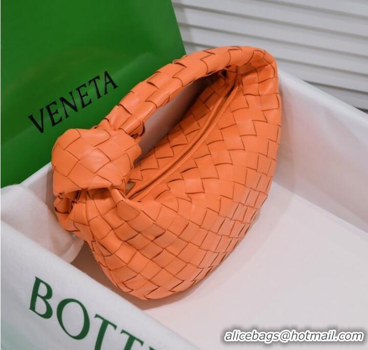 Pretty Style Bottega Veneta Mini intrecciato leather top handle bag 651876 Tangerine