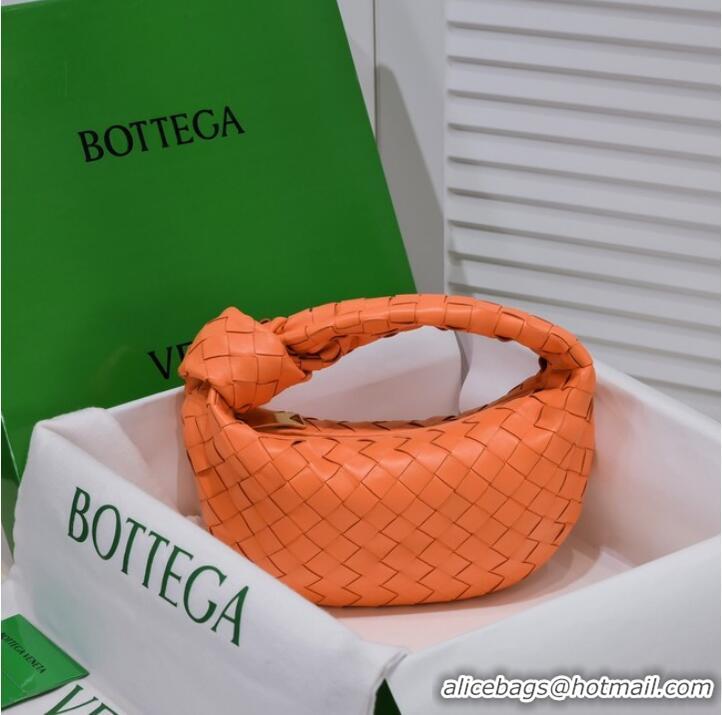 Pretty Style Bottega Veneta Mini intrecciato leather top handle bag 651876 Tangerine