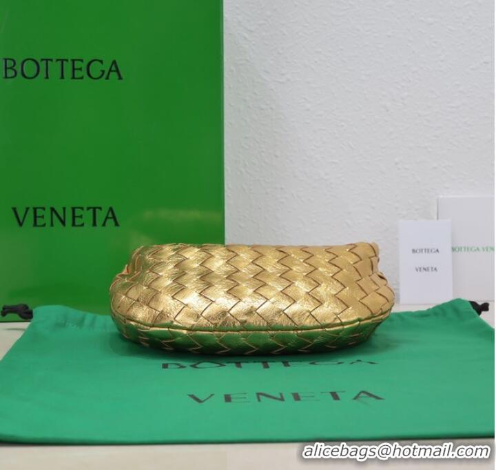 Buy Inexpensive Bottega Veneta Mini intrecciato leather top handle bag 651876 gold