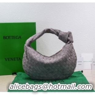 Top Grade Bottega Veneta intrecciato suede top handle bag 690225 Thunder