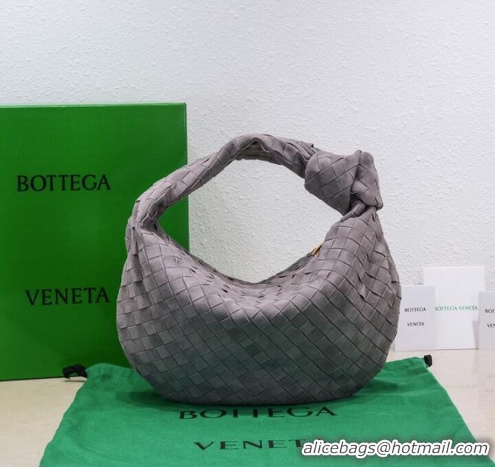 Top Grade Bottega Veneta intrecciato suede top handle bag 690225 Thunder