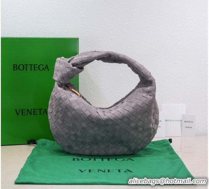 Top Grade Bottega Veneta intrecciato suede top handle bag 690225 Thunder