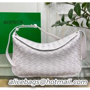 Buy Fashionable Bottega Veneta Intreccio leather shoulder bag 690226 white