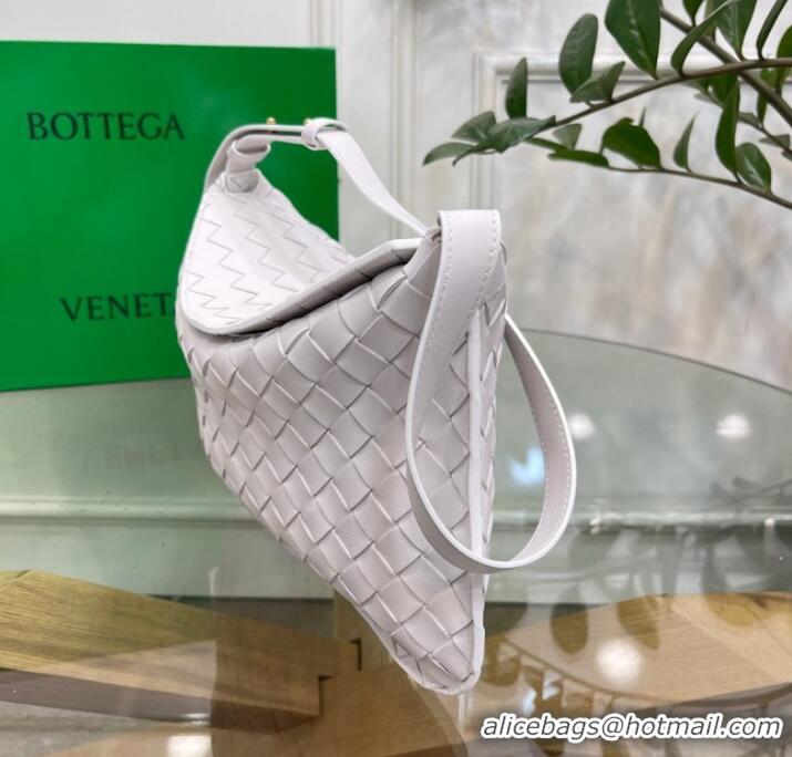 Buy Fashionable Bottega Veneta Intreccio leather shoulder bag 690226 white