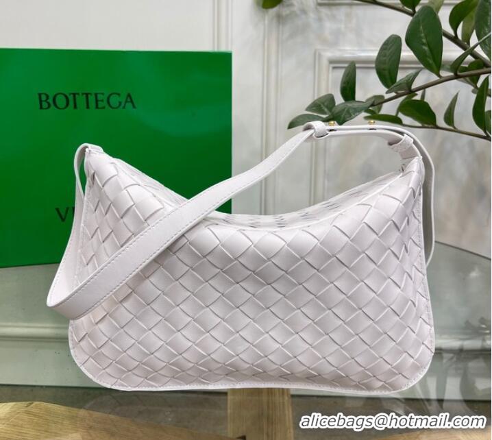 Buy Fashionable Bottega Veneta Intreccio leather shoulder bag 690226 white