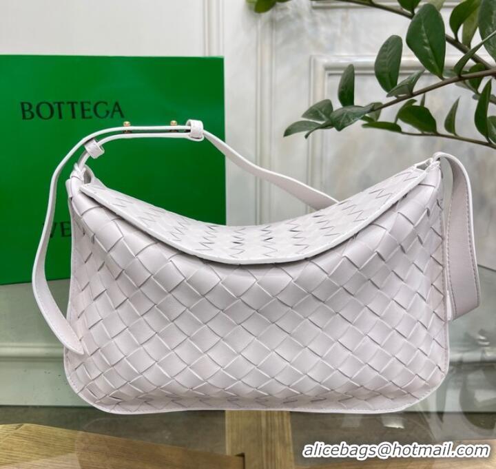 Buy Fashionable Bottega Veneta Intreccio leather shoulder bag 690226 white