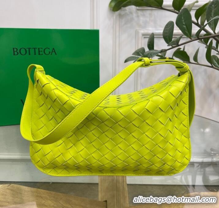 Best Price Bottega Veneta Intreccio leather shoulder bag 690226 Glittering green