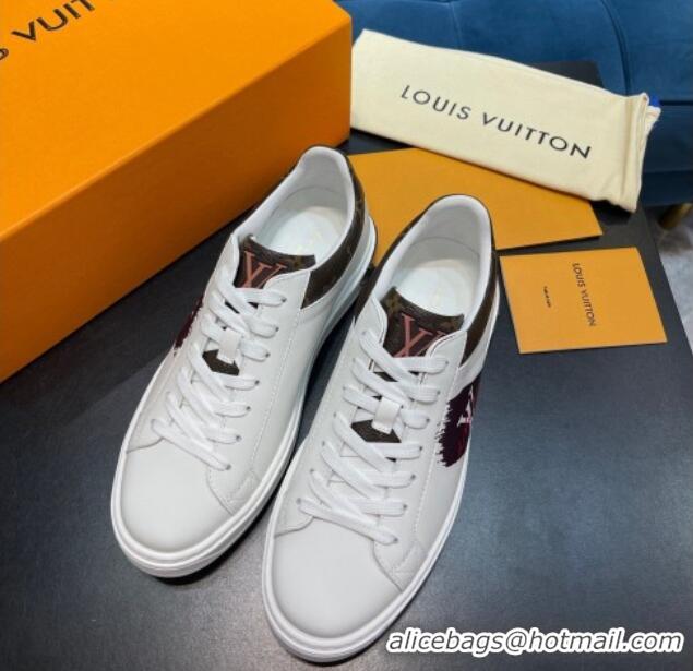 Duplicate Louis Vuitton Time Out Leather Sneakers White/Monogram 0621053