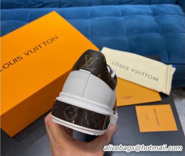 Duplicate Louis Vuitton Time Out Leather Sneakers White/Monogram 0621053