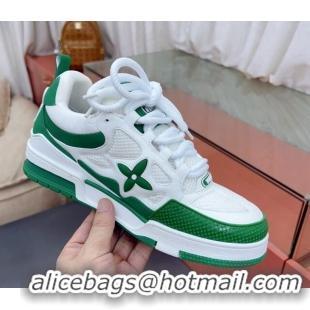 Best Quality Louis Vuitton Skate Sneakers Green/White 071974 