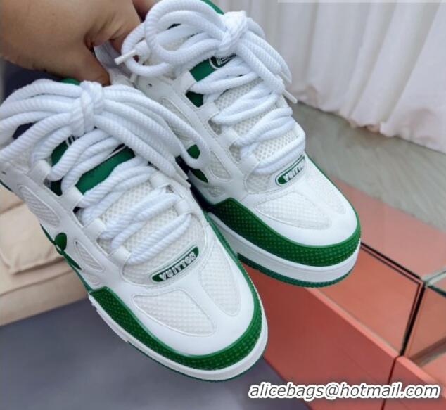 Best Quality Louis Vuitton Skate Sneakers Green/White 071974 