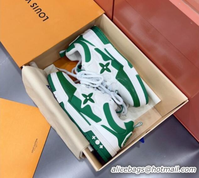 Best Quality Louis Vuitton Skate Sneakers Green/White 071974 