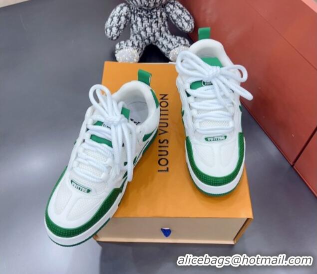 Best Quality Louis Vuitton Skate Sneakers Green/White 071974 