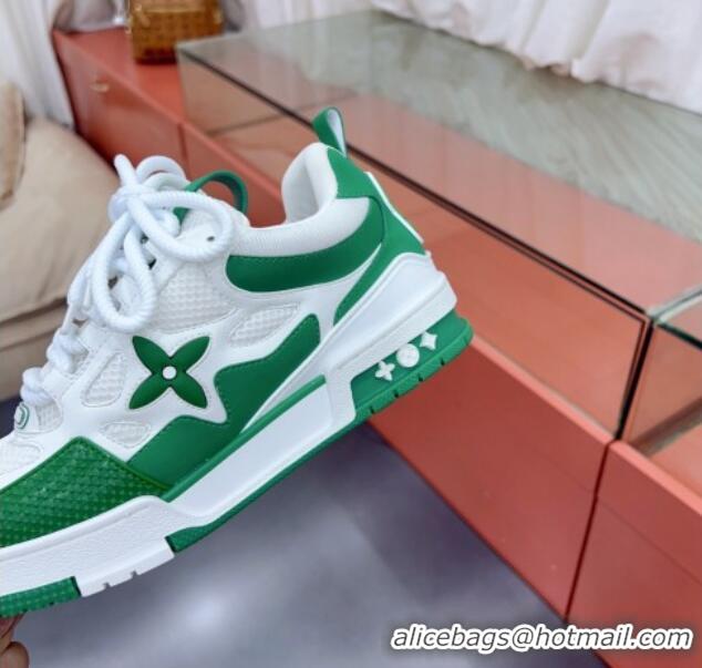 Best Quality Louis Vuitton Skate Sneakers Green/White 071974 