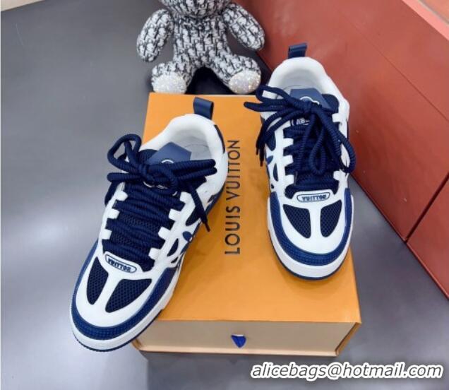 Discount Louis Vuitton Skate Sneakers Blue/White 071976