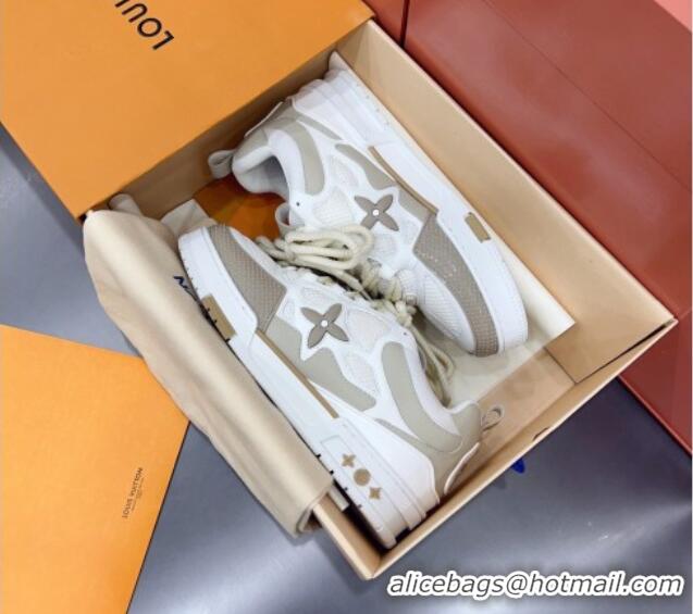 Elegant Louis Vuitton Skate Sneakers Beige/White 071977