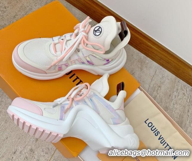 Durable Louis Vuitton Archlight Mesh Sneakers White/Pink 1AA1WG