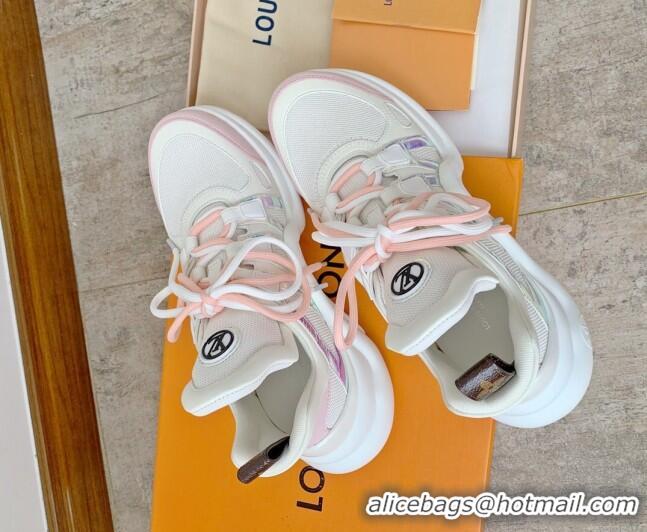 Durable Louis Vuitton Archlight Mesh Sneakers White/Pink 1AA1WG