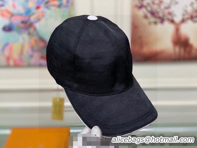 Famous Brand Louis Vuitton Canvas Basball Hat LV2360 Black/Gold 2022