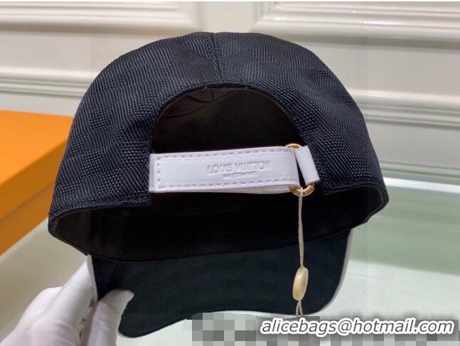 Famous Brand Louis Vuitton Canvas Basball Hat LV2360 Black/Gold 2022