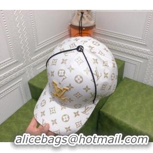 Top Grade Louis Vuitton Baseball Hat 0310140 White 2022