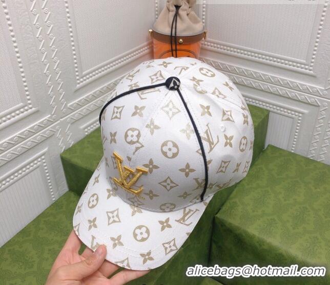 Top Grade Louis Vuitton Baseball Hat 0310140 White 2022