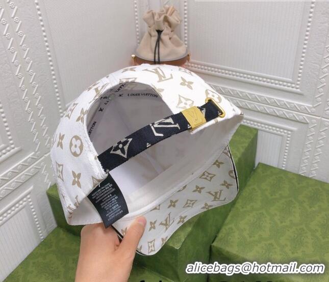 Top Grade Louis Vuitton Baseball Hat 0310140 White 2022