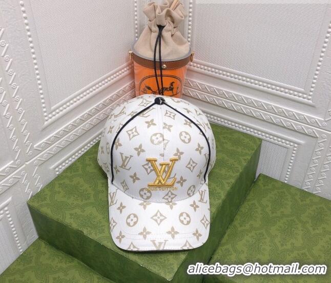 Top Grade Louis Vuitton Baseball Hat 0310140 White 2022