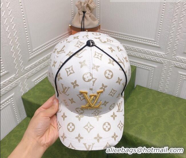 Top Grade Louis Vuitton Baseball Hat 0310140 White 2022